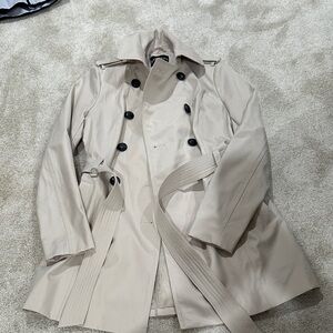 Beige Double-Breasted Trench Coat (NWOT)